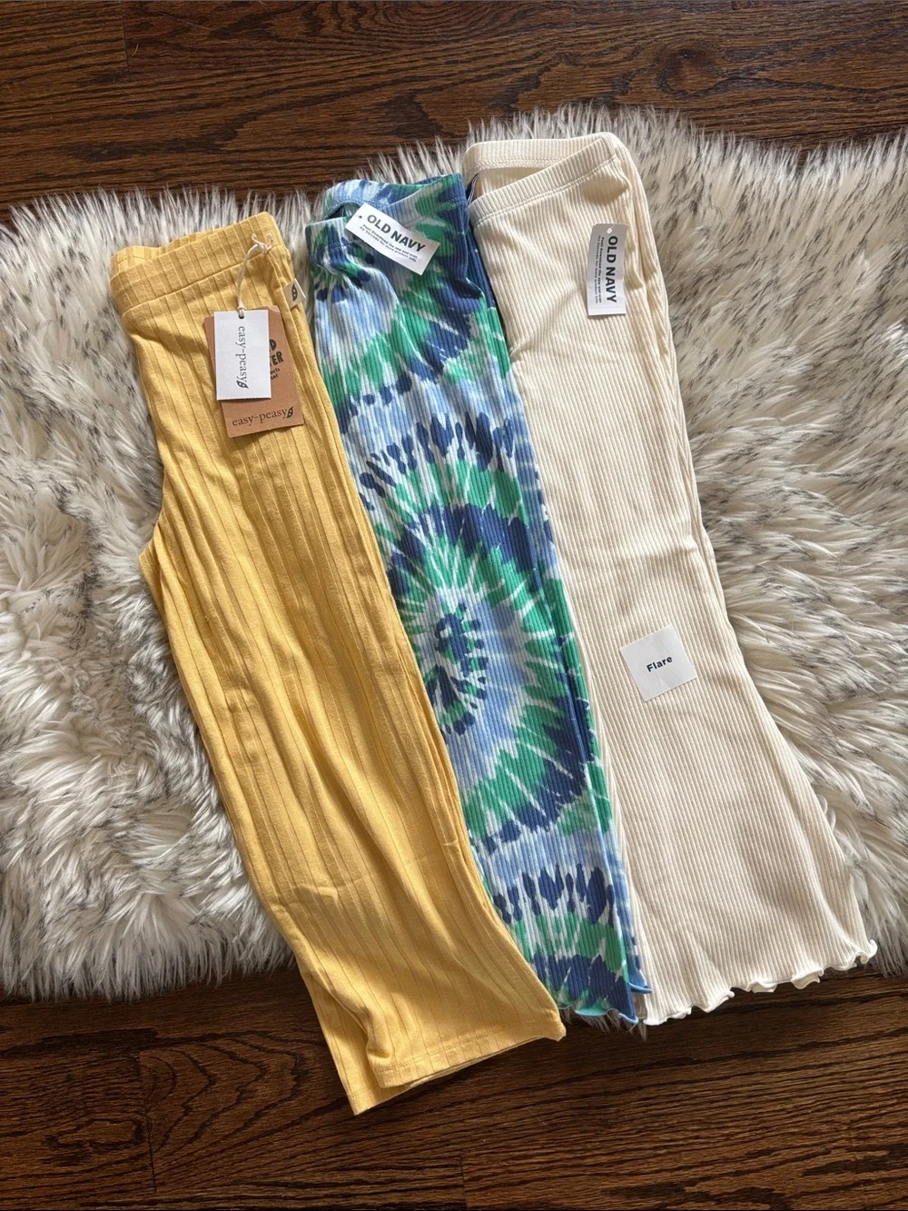 5T NWT 3 Old Navy Toddler Girl Flare Leggings Pants Bundle